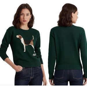❤️❤️❤️ LAUREN RALPH LAUREN CREW NECKLINE LONG SLEEVE COTTON SWEATER DILL…